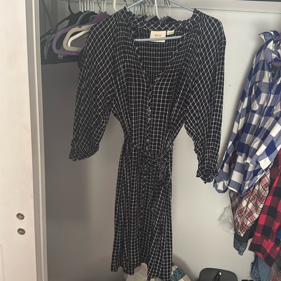 Anthropologie plaid long sleeve dress - Picture 3 of 3